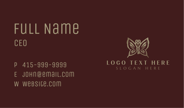 Key Wings Butterfly Business Card Design Image Preview