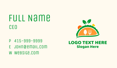 Vegetarian Taco Restaurant Business Card Image Preview
