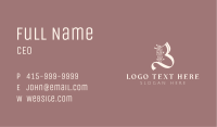 Feminine Floral Letter B Business Card Image Preview