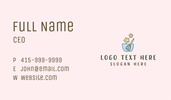 Star Cookie Whisk Business Card Design Image Preview