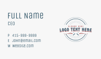 Barbershop Haircut Badge Business Card Image Preview