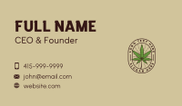 Marijuana Leaf Emblem Business Card Image Preview