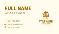 Brown Furniture Chair Business Card Image Preview