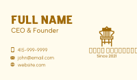 Brown Furniture Chair Business Card Image Preview