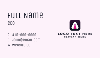 Digital Icon Letter A Business Card Image Preview