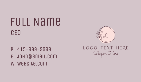 Flower Stylist Letter  Business Card Design Image Preview