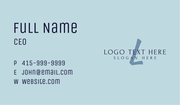 Feminine Generic Letter Business Card Design Image Preview