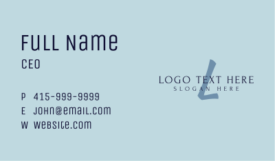 Feminine Generic Letter Business Card Image Preview