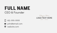 Luxury Fashion Wordmark Business Card Design