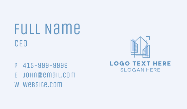 Architecture House Plan Business Card Design Image Preview