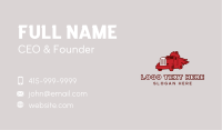 Red Blazing Trucker Business Card Image Preview
