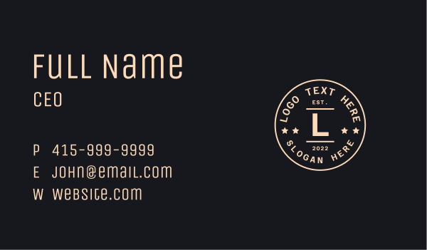 Vintage Hipster Seal Business Card Design Image Preview