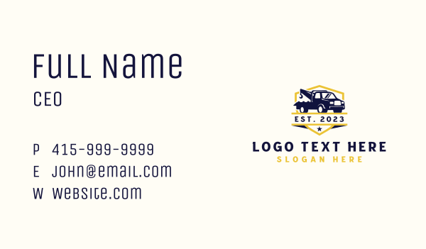 Tow Truck Logistics Business Card Design Image Preview