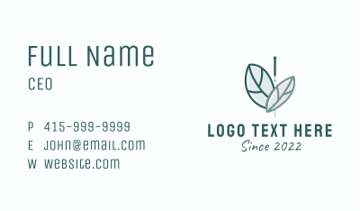 Herbal Leaf Acupuncture  Business Card Image Preview