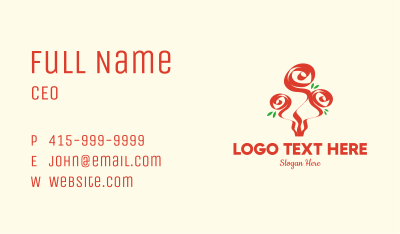 Red Roses Bouquet  Business Card Image Preview