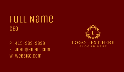 Luxury Decorative Crest  Business Card Image Preview