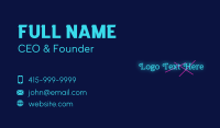 Neon Laser Wordmark Business Card Image Preview