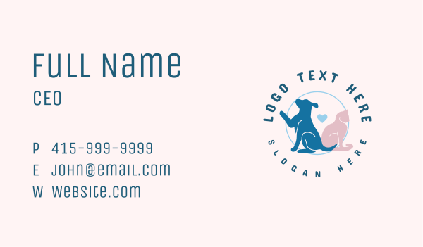 Cute Animal Friendship Business Card Design Image Preview