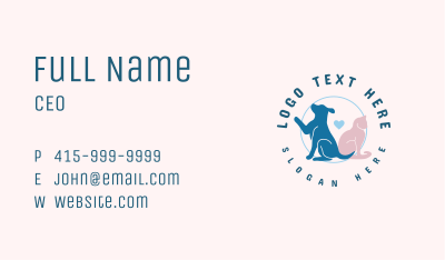 Cute Animal Friendship Business Card Image Preview
