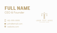 Sword Law Justice Scale Business Card Design
