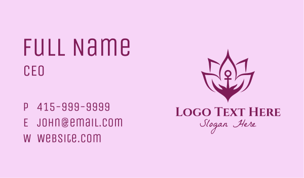 Anchor Lotus Spa  Business Card Design Image Preview