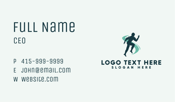 Running Sports Fitness  Business Card Design Image Preview