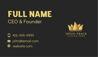 Gold Elegant Crown Business Card Image Preview