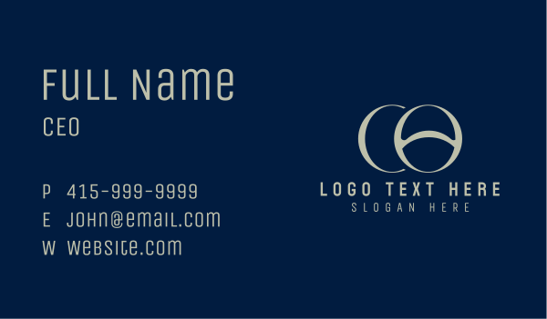 Professional Consulting C & O Business Card Design Image Preview