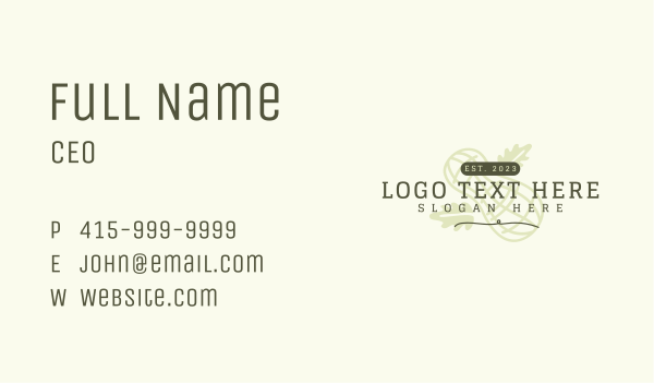 Organic Peanut Snack Business Card Design Image Preview
