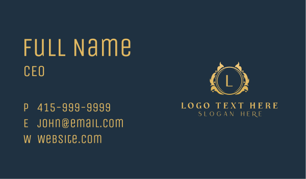 Luxury Organic Salon Business Card Design Image Preview