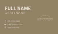 Hipster Clothing Brand Wordmark Business Card Image Preview