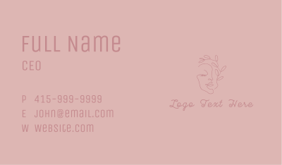 Minimalist Beauty Face Business Card Image Preview