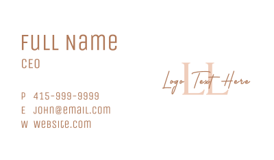 Luxury Handwritten Letter Business Card Image Preview