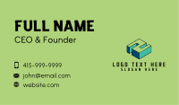 3D Pixel Letter N Business Card Image Preview