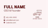 Red Bike Food Cart  Business Card Image Preview