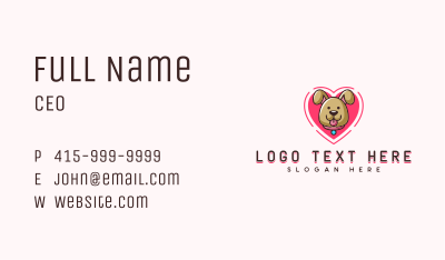 Dog Pet Veterinary Business Card Image Preview