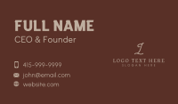Elegant Script Lettermark Business Card Design