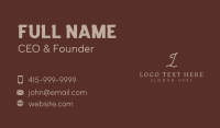 Elegant Script Lettermark Business Card Preview