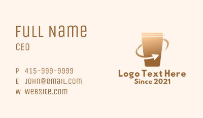 Recycle Drinking Cup Business Card