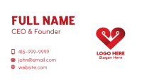 Red Heart Tech Business Card Image Preview