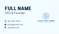 Blue Winter Snowflake  Business Card Preview