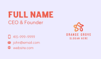 Orange Abstract Star Business Card Image Preview