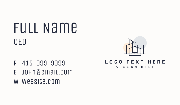 House Building Architecture  Business Card Design Image Preview
