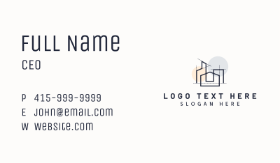 House Building Architecture  Business Card Image Preview
