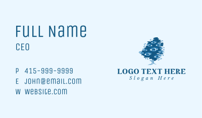 Blue Tree Eyes Natural Business Card Image Preview