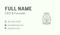 Green Cannabis Emblem Business Card Image Preview