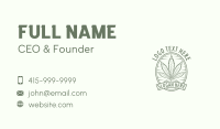 Green Cannabis Emblem Business Card Image Preview