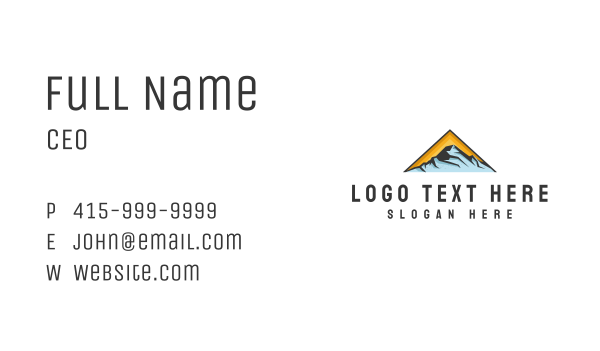 Alpine Triangle Mountain  Business Card Design Image Preview