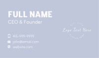 Stylish Calligraphy Wordmark Business Card Image Preview