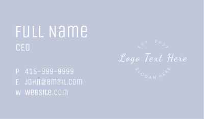 Stylish Calligraphy Wordmark Business Card Image Preview